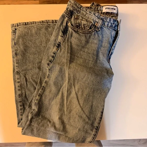 RSQ Light Blue Flare & Wide Leg Jeans - Picture 2 of 3